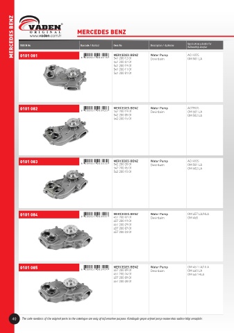 Catalogs auto parts for car and truck