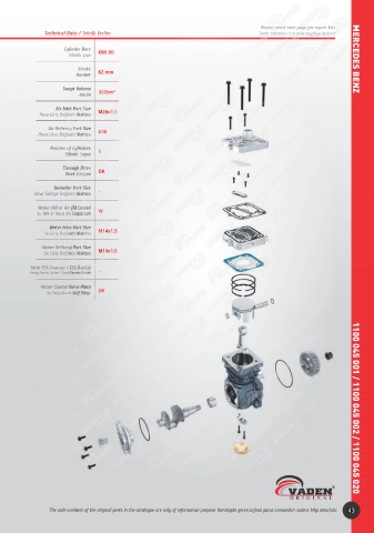 Catalogs auto parts for car and truck