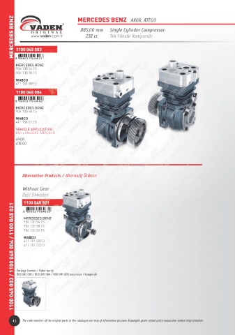 Catalogs auto parts for car and truck