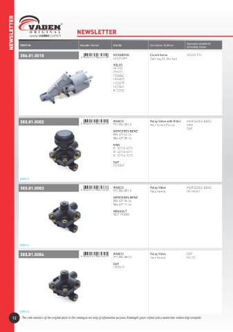 Catalogs auto parts for car and truck