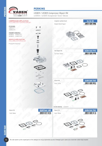 Catalogs auto parts for car and truck