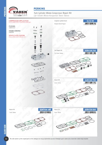 Catalogs auto parts for car and truck