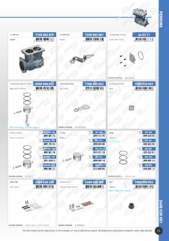 Catalogs auto parts for car and truck