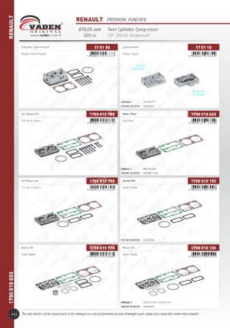 Catalogs auto parts for car and truck