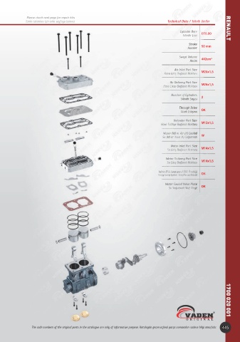 Catalogs auto parts for car and truck