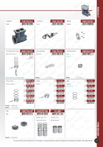 Catalogs auto parts for car and truck