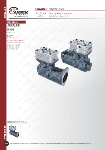 Catalogs auto parts for car and truck