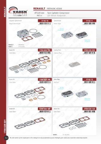 Catalogs auto parts for car and truck