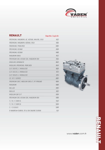 Catalogs auto parts for car and truck