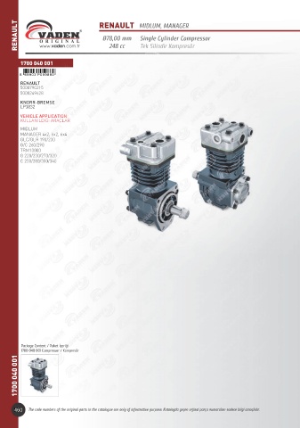 Catalogs auto parts for car and truck