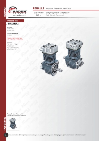 Catalogs auto parts for car and truck