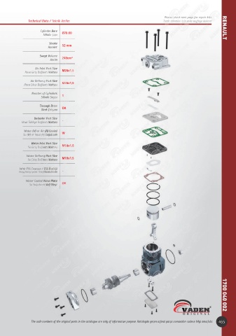 Catalogs auto parts for car and truck