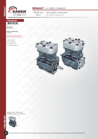 Catalogs auto parts for car and truck