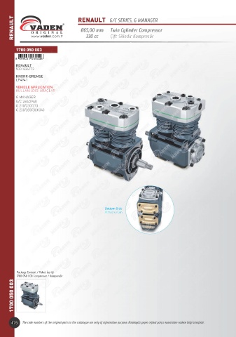 Catalogs auto parts for car and truck