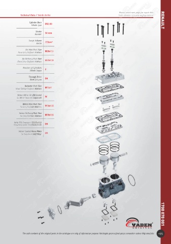 Catalogs auto parts for car and truck