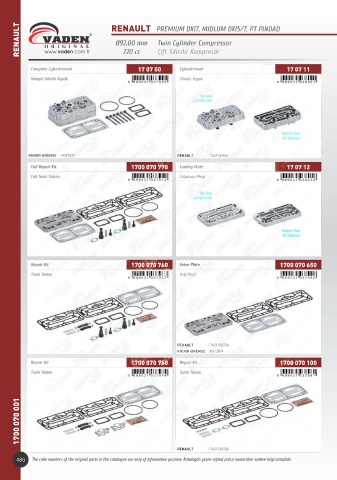 Catalogs auto parts for car and truck