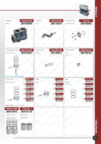 Catalogs auto parts for car and truck