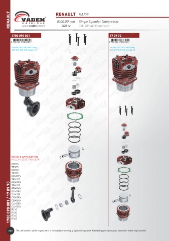 Catalogs auto parts for car and truck