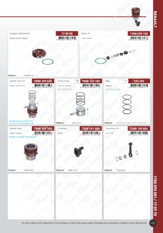 Catalogs auto parts for car and truck