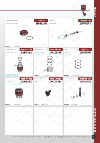 Catalogs auto parts for car and truck