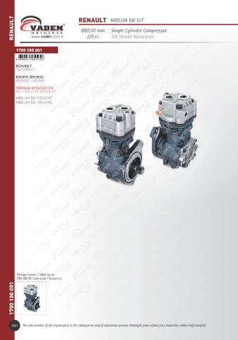 Catalogs auto parts for car and truck