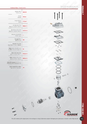 Catalogs auto parts for car and truck