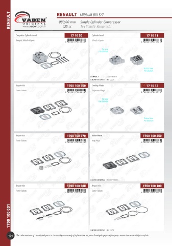 Catalogs auto parts for car and truck