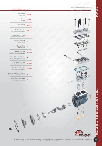 Catalogs auto parts for car and truck