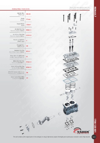 Catalogs auto parts for car and truck