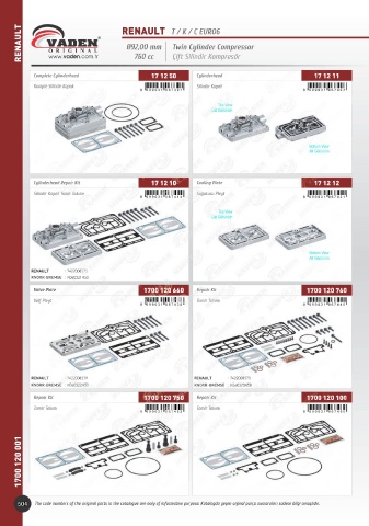 Catalogs auto parts for car and truck