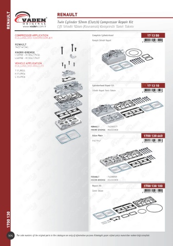 Catalogs auto parts for car and truck