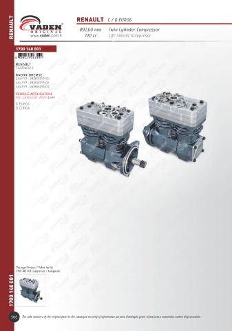 Catalogs auto parts for car and truck