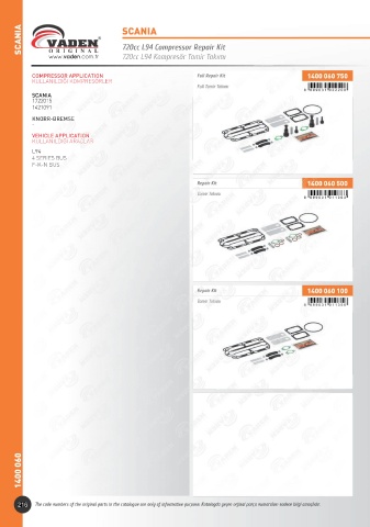 Catalogs auto parts for car and truck