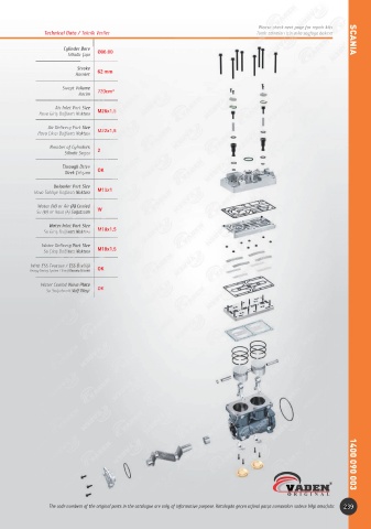 Catalogs auto parts for car and truck