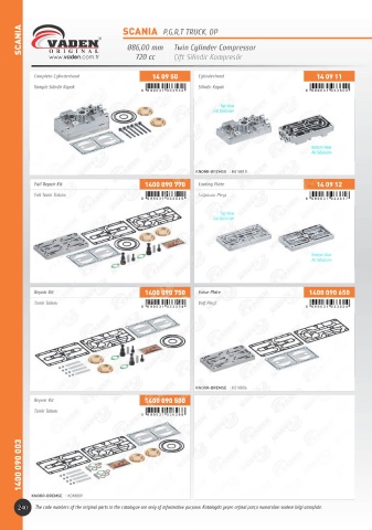 Catalogs auto parts for car and truck