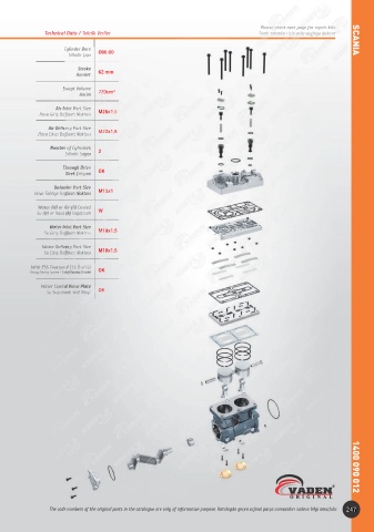 Catalogs auto parts for car and truck