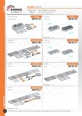 Catalogs auto parts for car and truck