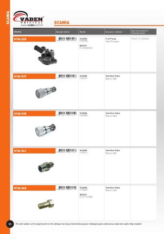 Catalogs auto parts for car and truck