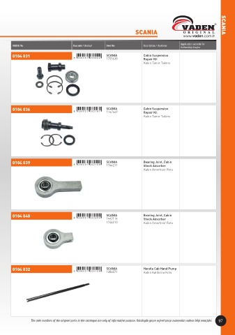 Catalogs auto parts for car and truck