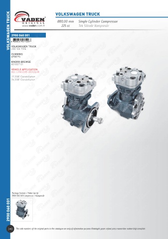 Catalogs auto parts for car and truck