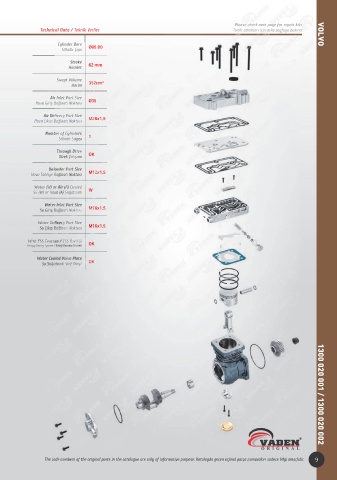 Catalogs auto parts for car and truck