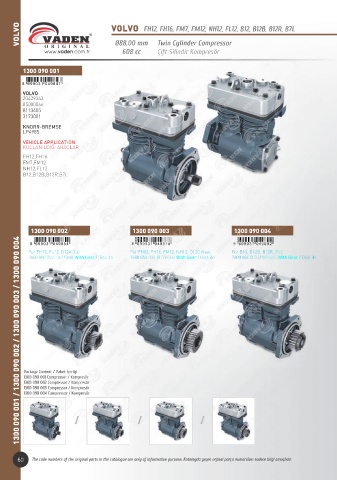 Catalogs auto parts for car and truck