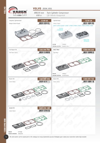 Catalogs auto parts for car and truck