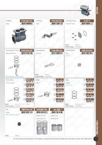 Catalogs auto parts for car and truck