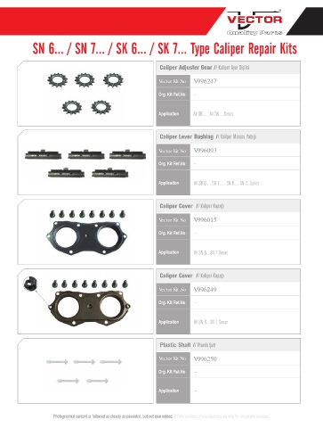 Spare parts cross-references