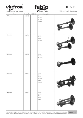 Spare parts cross-references