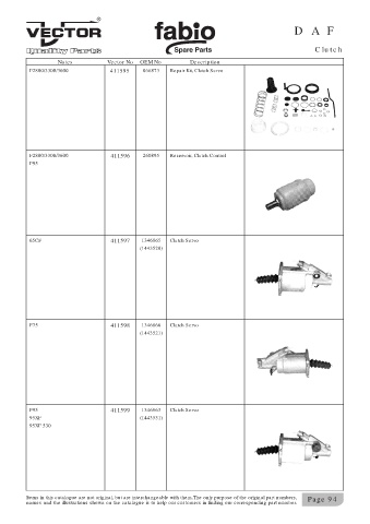 Spare parts cross-references