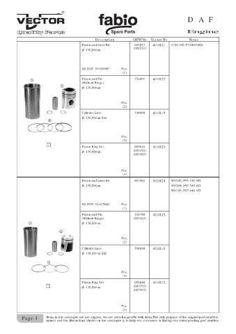 Spare parts cross-references