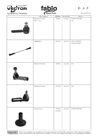 Spare parts cross-references