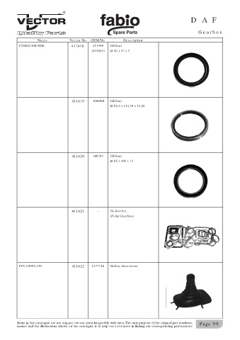 Spare parts cross-references